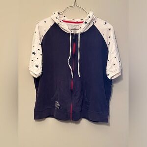 Rocawear Multicolor Blue Red White Full Zip Hoodie Adults 2XL